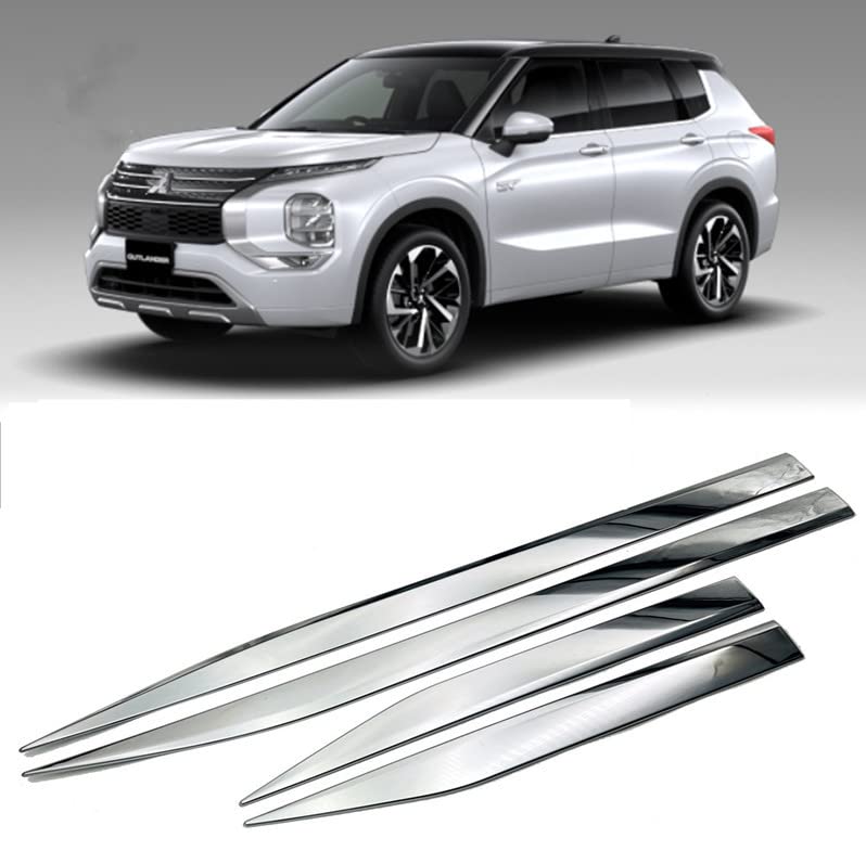 【送料無料】MEKOMEKO 新型 三菱 アウトランダ 専用 サイド ドア モール ドアトリム ガーニッシュ サイ..