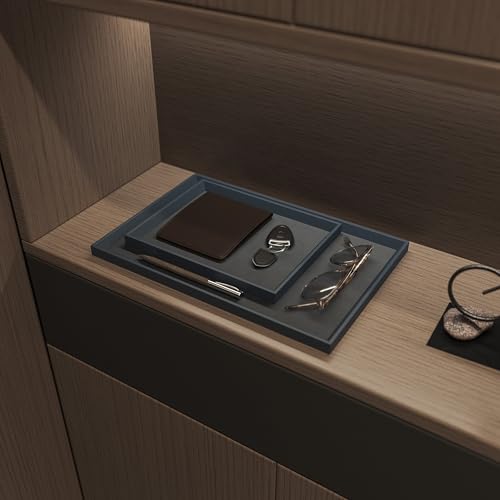 【送料無料】Woodten プレミアムレザーフラットジュエリートレイ、ジュエリー展示...