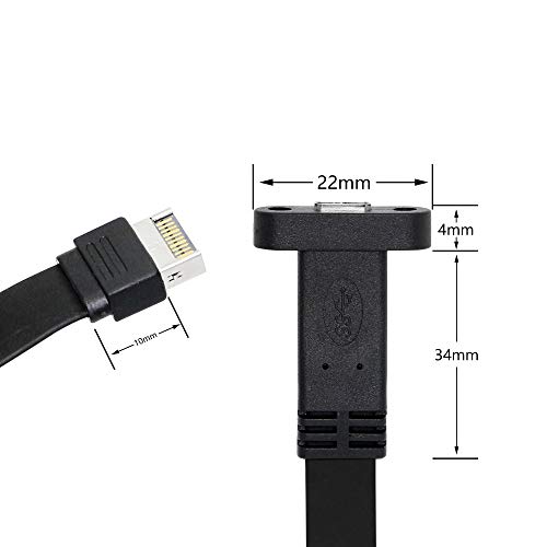 【送料無料】CERRXIAN usb 3.1 フロントパネルヘッダー から type c延長ケーブル T...