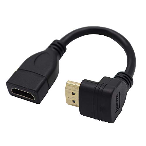 キャスティングドクターショップの【送料無料】ViViSunHDMI 延長ケーブル ハイスピード 4K画質 オス-メス 金メッキ端子 90°L型 HDMIタイプA オス- HDMIタイプA メス｜アングル2