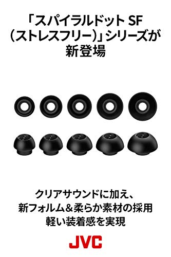 【送料無料】JVC EP-FX11-B 交換用イヤーピース スパイラルドットSF(ストレスフリー)