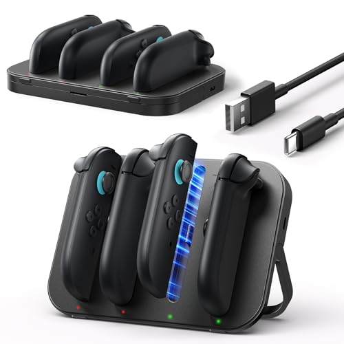 【送料無料】JSAUX Switch 2 ジョイコン用 充電スタンド｜スイッチ2 対応 4台同時充電｜マグネット式コ..