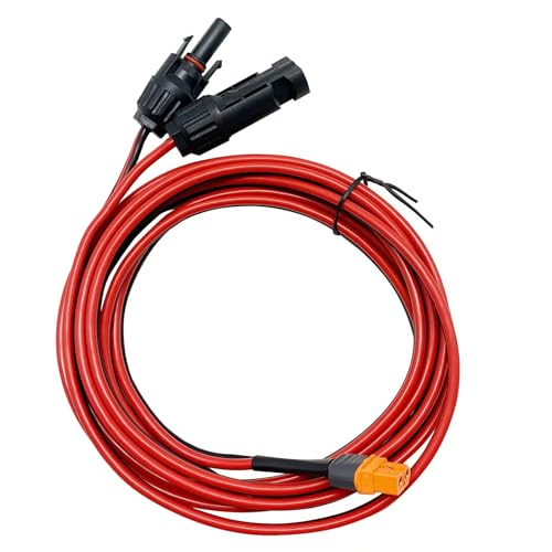 【送料無料】WBGADAM MC4コネクタ to XT60iメス 延長ケーブル 12AWG 、ポータブル発電所、ソーラー発電機用 、 MC4からXT60ポート から 対応 変換アダプター