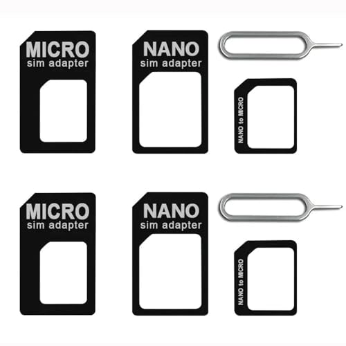【送料無料】YJRUNFU SIMカードアダプター Nano SIM MicroSIM 変換アダプタ 8点セット For iPhone 5 4S..