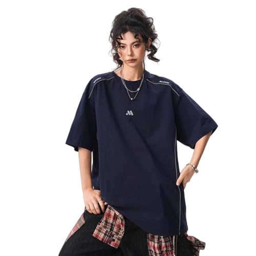 【送料無料】[xppe] Tシャツ レディース ロゴT アメリカン 半袖 ゆったり カットソー カウルネック ト..