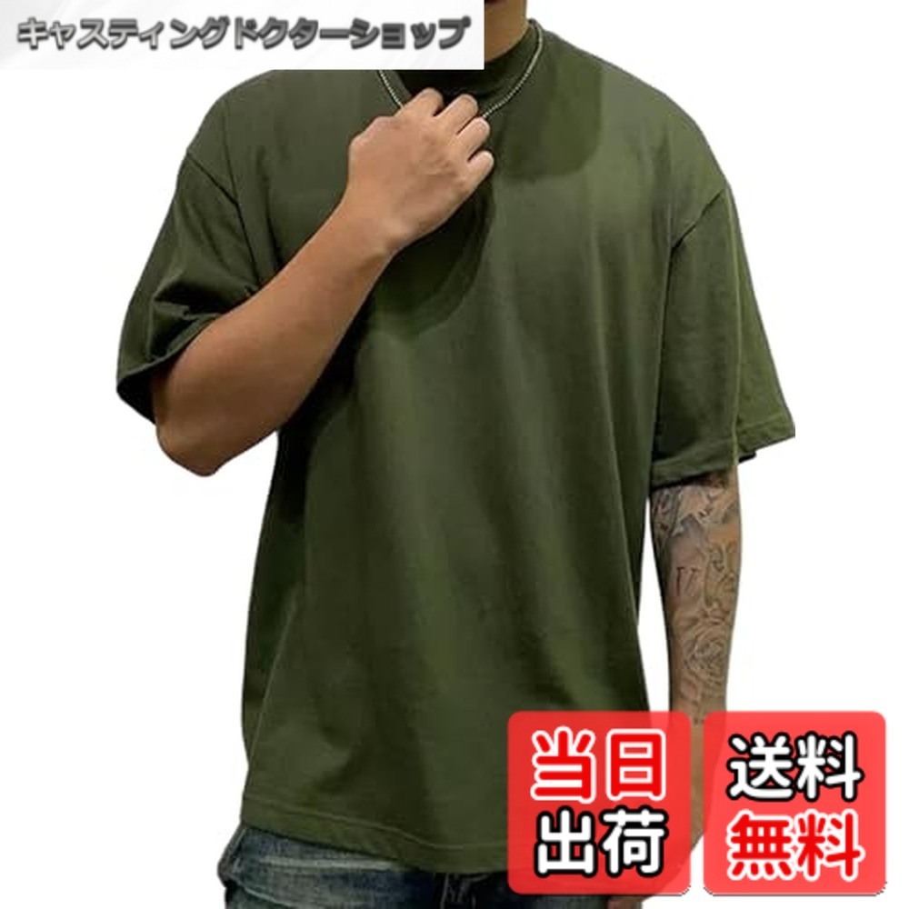 【送料無料】[Cailin Kailun] Tシャツ メンズ 2025 半袖 丸胴仕様 丸首 綿100% ゆったり 春夏 作業着 シンプル おしゃれ ヘビーT 抗菌防臭加工 カジュアル