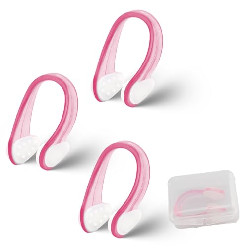【送料無料】VitalBloom 鼻クリップ水泳用 ノーズクリップ 3個セット スイムグッズ ジム背泳ぎ トレー..