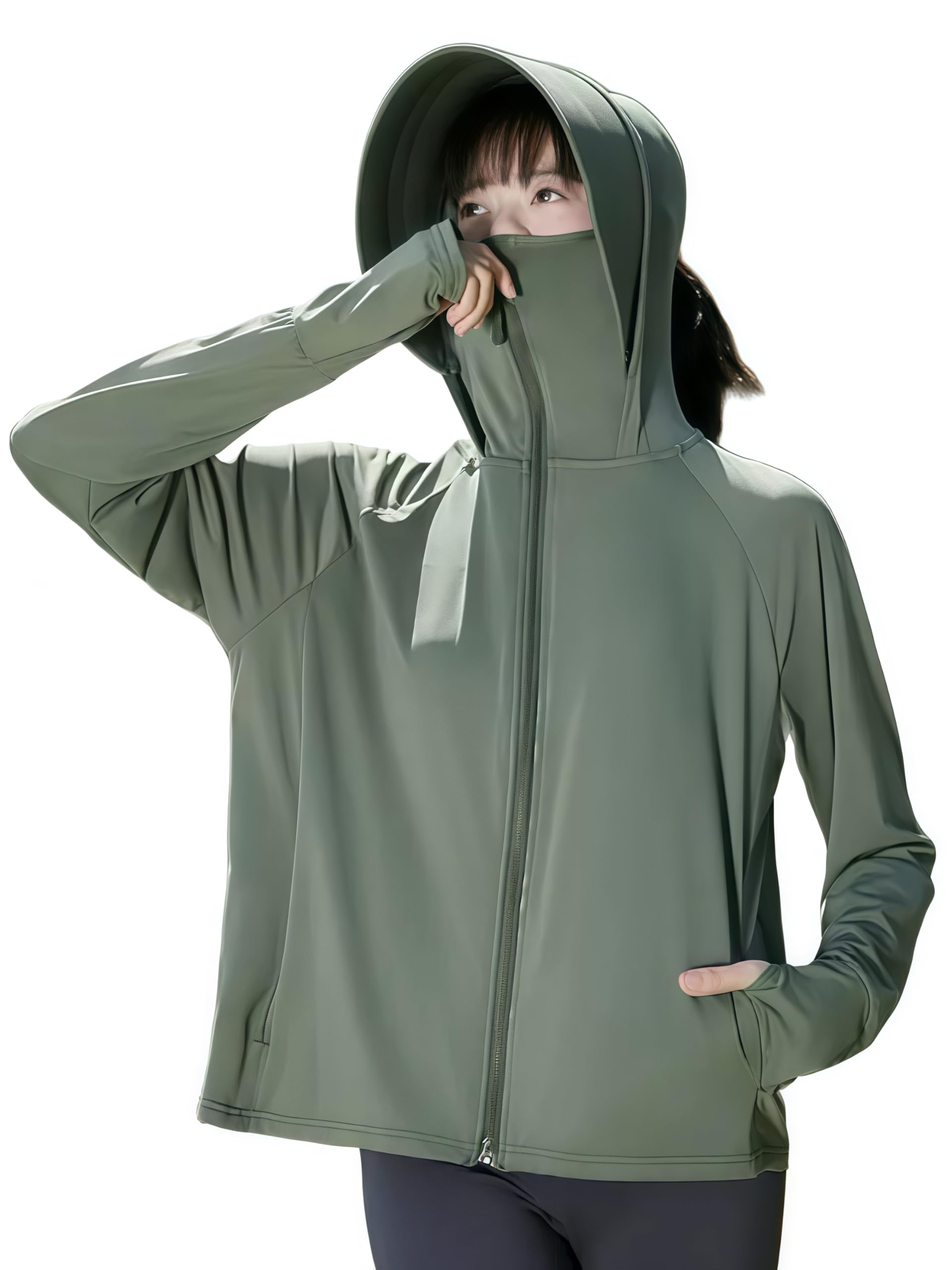 【送料無料】[Lalapala] ラッシュガード レディース UVカット UPF50+ パーカー 接触冷感 長袖 フード付..