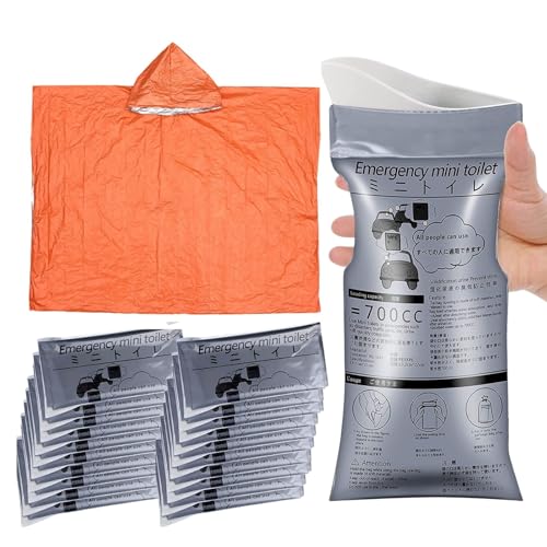 【送料無料】Archnote 簡易トイレ 携帯トイレ 車 男性用 女性用 防災トイレ 災害用トイレ 非常用トイレ 目隠しポンチョ付き 20回 防災備蓄管理士監修