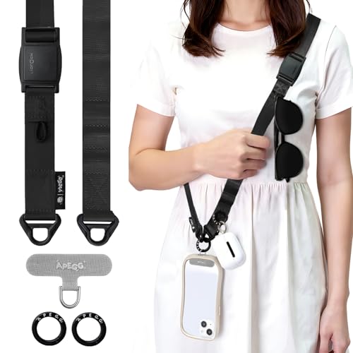 【送料無料】[APEGG] スマホショルダー「瞬時の着脱マグネット式バックル」斜めがけ 首掛け 肩掛け ス..