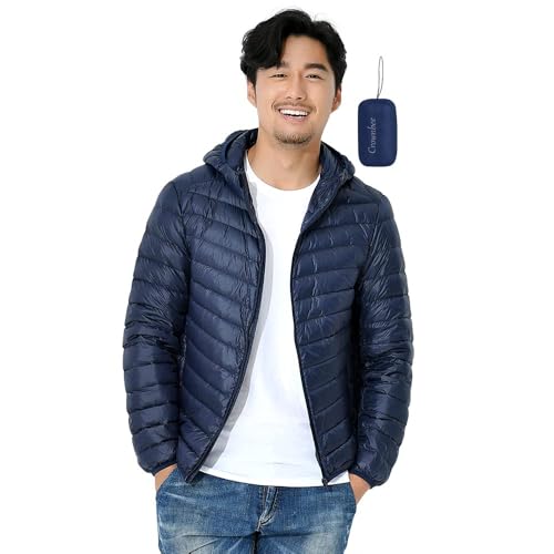 【送料無料】CLAZOLIY ダウンジャケット メンズ ウルトラライト 暖かい 軽量 防寒 ダウンコート 収納袋付き CL112