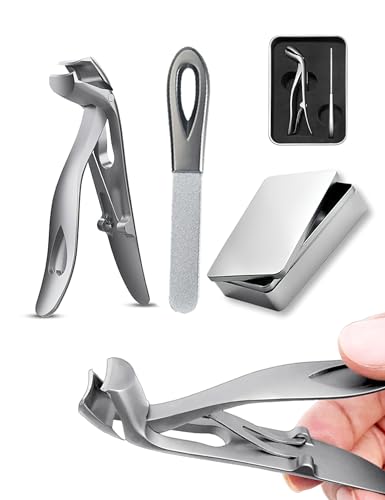 【送料無料】爪切り 足用 厚い爪 巻き爪 ニッパー ネイルクリッパー 鉄製ケース付き プレミアム爪切り..