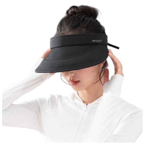 【送料無料】[Weuiean] レディース サンバイザー UVカット つば広 帽子 日除け ハット 日よけ キャップ 速乾 通気 弾性コード付き サイズ調整 紫外線対策 日焼け防止 KDMG-014