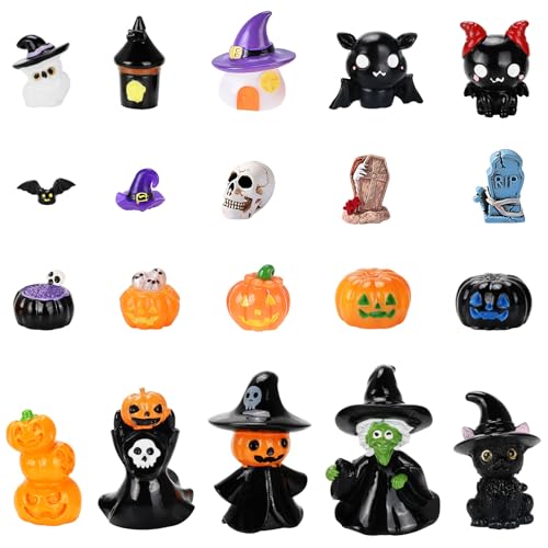【送料無料】ANZOBEN ハロウィン ミニチュア 置物 20点セットミニハロウィンオーナメント 樹脂 飾り 小..