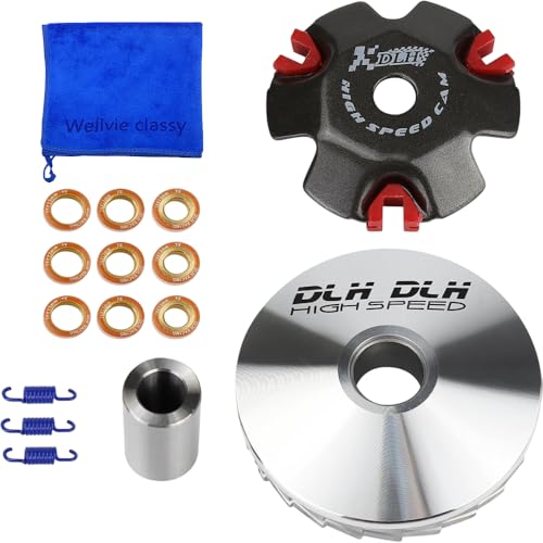【送料無料】Wellvie classy ハイスピードプーリーセット スーパーDIO/ジョルノ/ジョーカー専用 (軸径12mm/14mm) 加速改善 3段階 ウエイト調整 強化スプリング付属 AF23/AF24/AF28/ZX対応 バイク用 [並行輸入品](3)