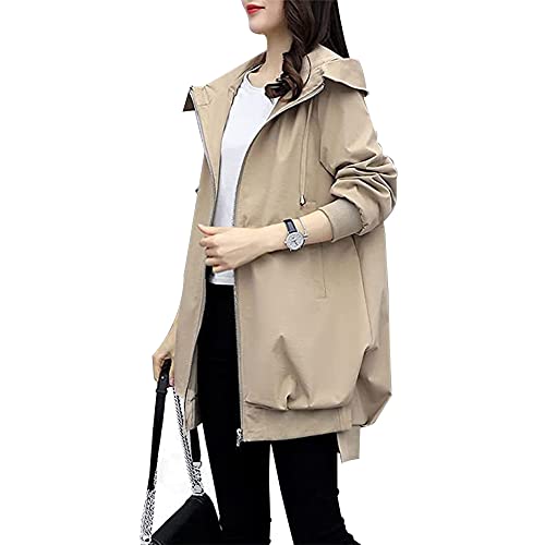 【送料無料】MDMYXJP マウンテンパーカー レディース ブルゾン トレンチコート フード付き ジップアッ..