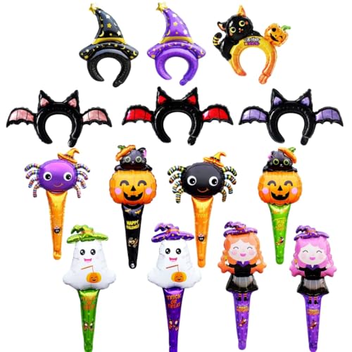【送料無料】SITEDAN ハンドバルーン ハロウィン アルミ バルーン 手持ち 風船 14個 カチ ...