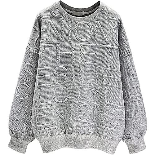 【送料無料】CLAZOLIY トレーナー レディース パーカー エンボス加工 プルオーバー 長袖 Tシャツ ゆっ..