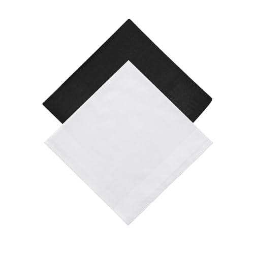 【送料無料】[VIVIMODA] ハンカチ フォーマル 冠婚葬祭 黒 白 2枚セット【自然風合いのリネン生地・職..