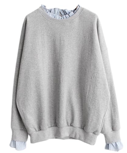 【送料無料】[Dep Club] 重ね着風 レディース 長袖 トップス 春 秋 春秋 レイヤードトップス トレーナ..