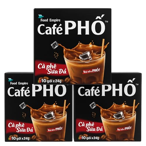 【送料無料】[ACNTECH] カフェフォー ベトナム式インスタントコーヒー スティック 24g×10袋×3箱セット｜香ばしい風味とミルクの甘さ｜持ち運び便利｜ホット＆アイス対応 [並行輸入品]