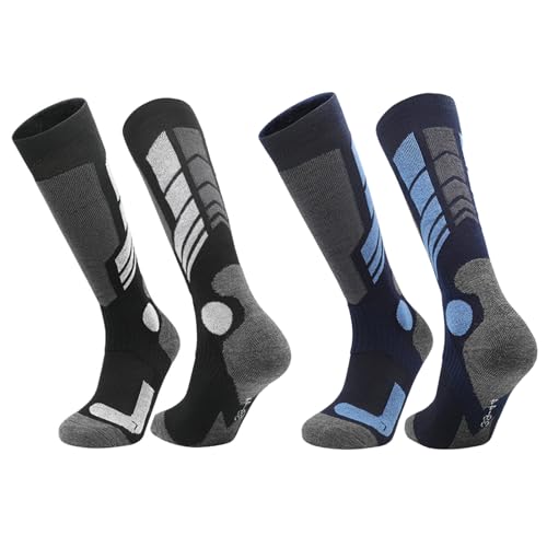 【送料無料】[LEZOOY] スキーソックス スキー靴下厚手 冬用 2足 スノボ ソックス 靴下 スノボ アウトド..