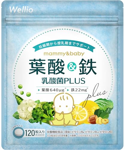 【送料無料】【厚生労働省推奨】管理栄養士監修 葉酸 640μg × 鉄分 22mg 赤ちゃん乳酸菌  ...