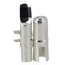 【送料無料】Yibuy シルバー #7 アルトサックスマウスピース with Cap Ligature Eフラットアルトサックスのため