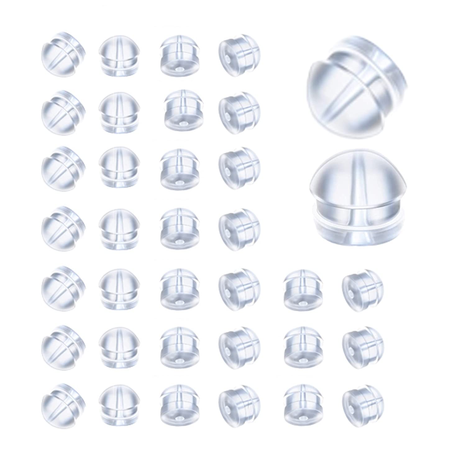 【送料無料】HUAZONTOM ピアス キャッチ シリコン 落ちない ピアスキャッチャー 60個入り ダブルロック..