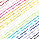 【送料無料】PH PandaHall 22本 プラスチックチェーン ラスチックカーブチェーン 41cm 43cm 11色 メガネ用 ケーブルチェーン リンク ストラップチェーン ジュエリー作り