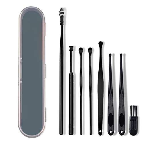 【送料無料】Coollooda 耳かき ステンレス製 【8本セット】みみかき スプリング型 多種類の形状 水洗い..