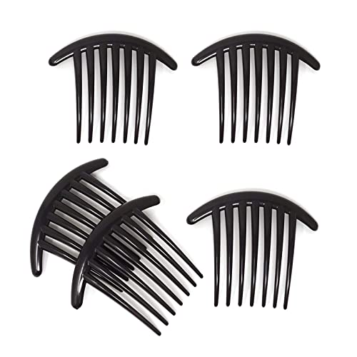 【送料無料】DFsucces ヘアアクセサリー 夜会巻き ツイストコーム 7歯ヘアコーム 髪留め 盛り髪 簡単 まとめ髪 5個セット ブラック (7歯)