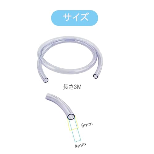 【送料無料】LIKENNY シリコンチューブ 8mmx10mm エアホース 耐候 耐熱 クリアチュ...