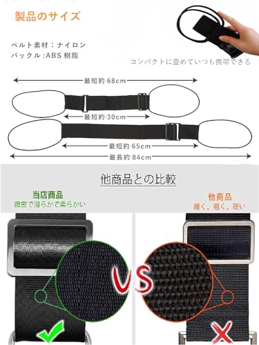 キャスティングドクターショップの【送料無料】[Marcea] 旅行便利グッズ バッグとめるベルト 便利グッズ 多用 調整可能 軽量 荷物用弾力固定ベルト ずり落ち防止｜アングル2