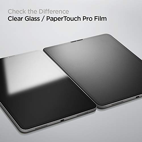 キャスティングドクターショップの【送料無料】Spigen iPad Pro 12.9インチ (2020, 2018) 用 ペーパーライクフィルム 紙のような描き心地 貼り付けキット付きフィルム アンチグレア 反射防止 さらさら 液晶保護フィルム 1枚入｜アングル3