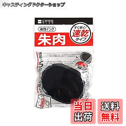 【送料無料】朱肉 速乾タイプ 油性インク 小判型 4×5．2cm