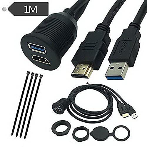 ������̵����AKNPMHT ���� USB3.0 HDMI �� HDMI USB3.0 ��Ĺ�ѥͥ� �ե�å���ޥ���ȥ����֥�[1M ]�ɿ奱���֥� ���å���ܡ��ɥ��å� 2���������� - 1�᡼�ȥ�