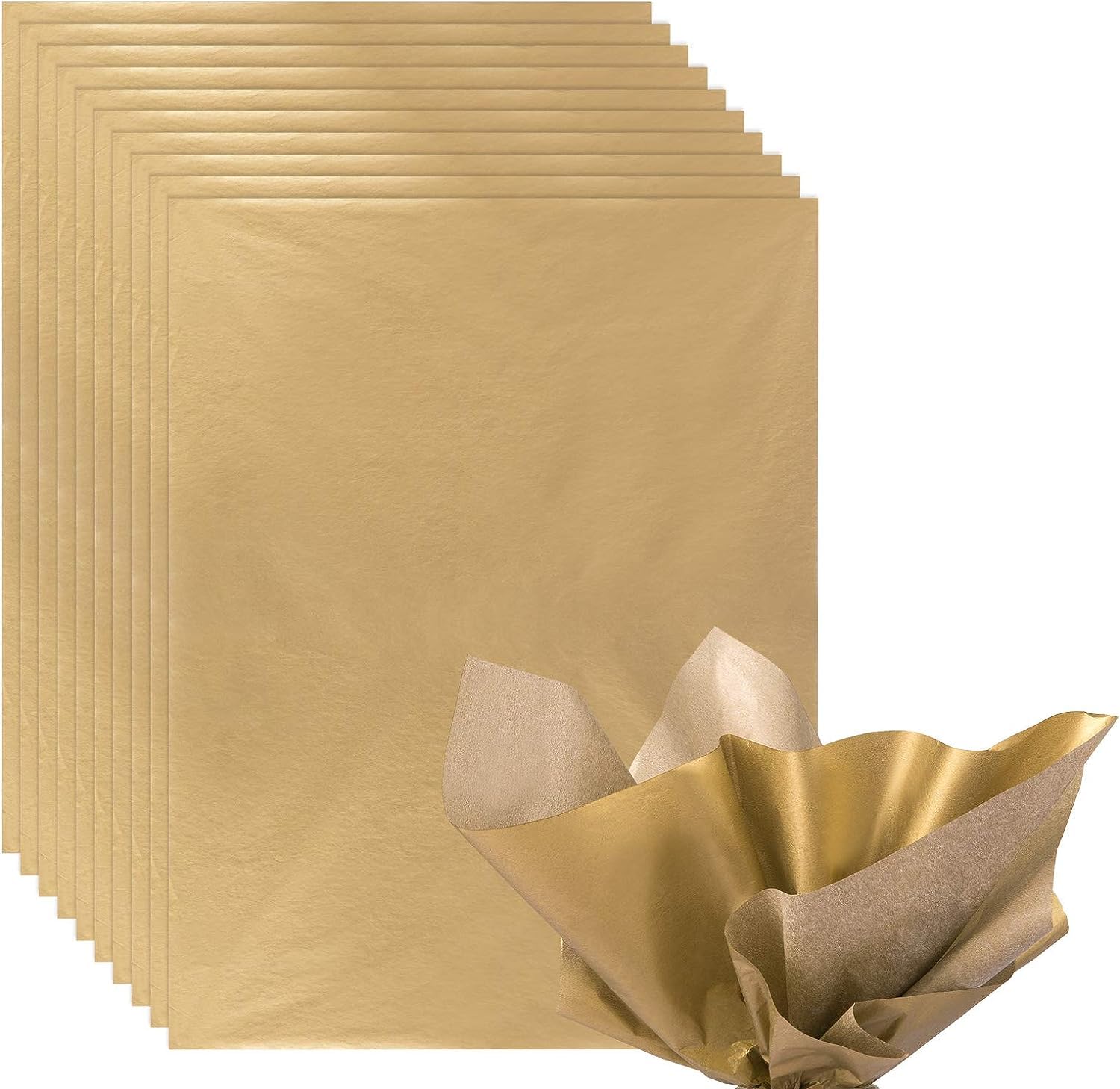 【送料無料】NALER 薄葉紙 ゴールド 包装紙 ラッピングペーパー ラッピング 梱包DIY 手作り ギフト プレゼント 贈り物 手芸用 クラフト 綺麗 上品 ...