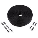 【送料無料】BENECREAT #3全長10mナイロンファスナーセット 黒色ファスナーテープ 20個プラスチック引き手 スライダー交換 ジッパー修理 服装 バッグ ジッパー交換 修理キット 裁縫