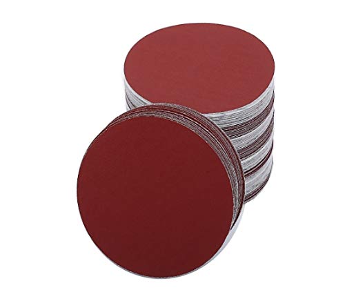 【送料無料】Batreetek サンドペーパー 100枚 5タイプ #60#80#100#120#240 DIY 木工 塗装 金属表面 研磨用 丸型 (100mm)