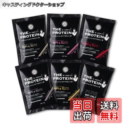 【送料無料】なかやまきんに君 ザ・プロテイン(お試し6種6包セット) WPI100% 人工甘味料不使用 ホエイ 国内製造 プレーン チョコ
