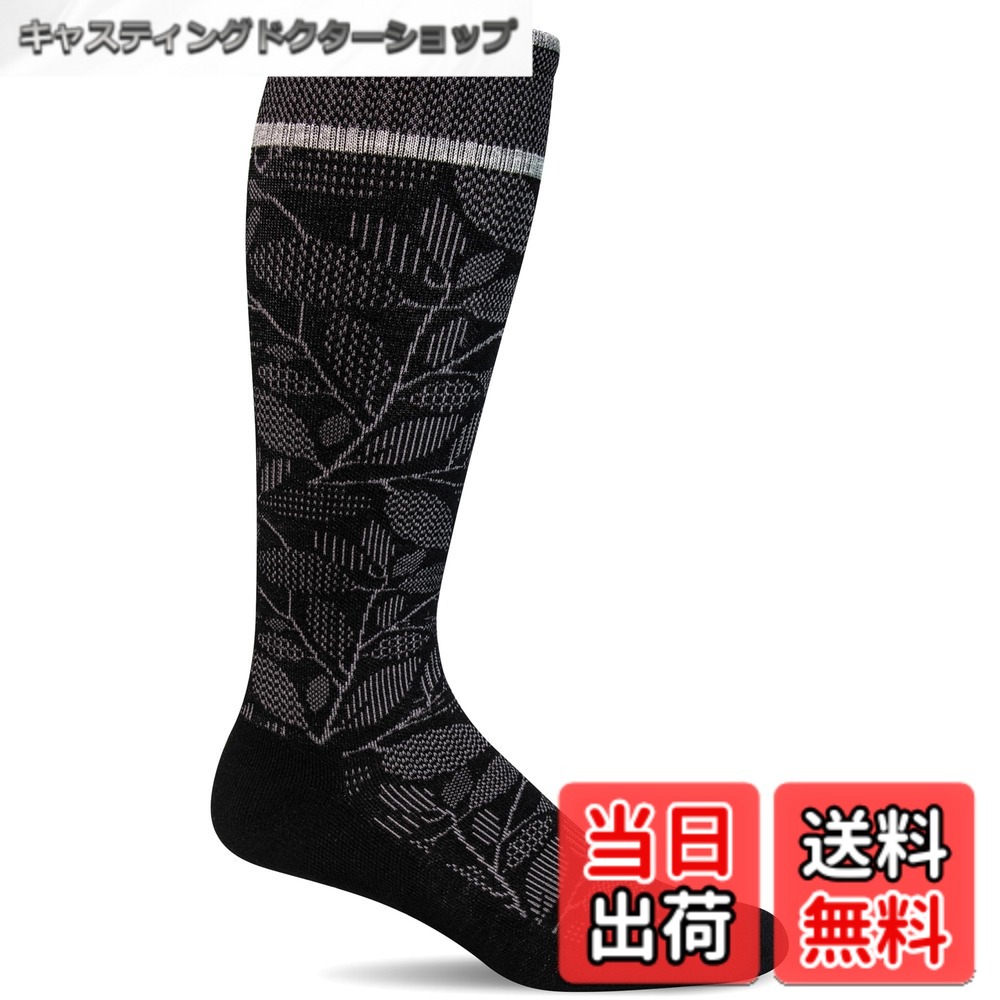 【送料無料】[ソックウェル] メリノウール 着圧 ソックス 【FAUNA】 S/M Black ブ...