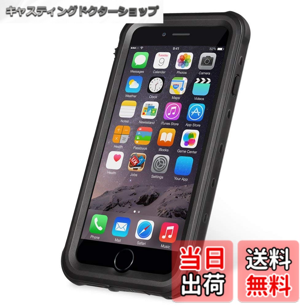 樂天商城 - 【送料無料】Taosan iPhone8/7 防水ケース 防塵 耐震 防雪 耐衝撃 指紋認証対応 IP68防水規格 アイフォン8 フォンケース7ケース ストラップ付き ブラック