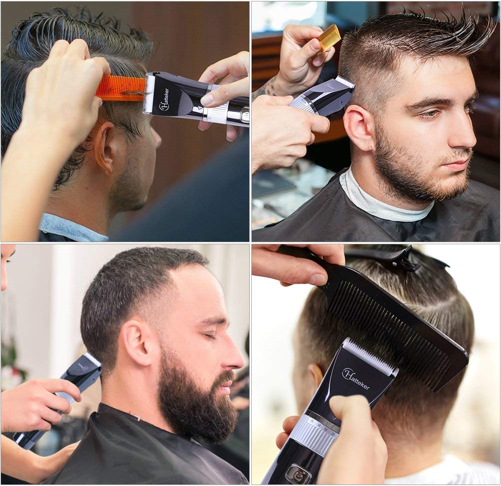 【送料無料】Hatteker電動バリカン ヘアカッター ヒゲトリマー 充電式 ばりかん 水...