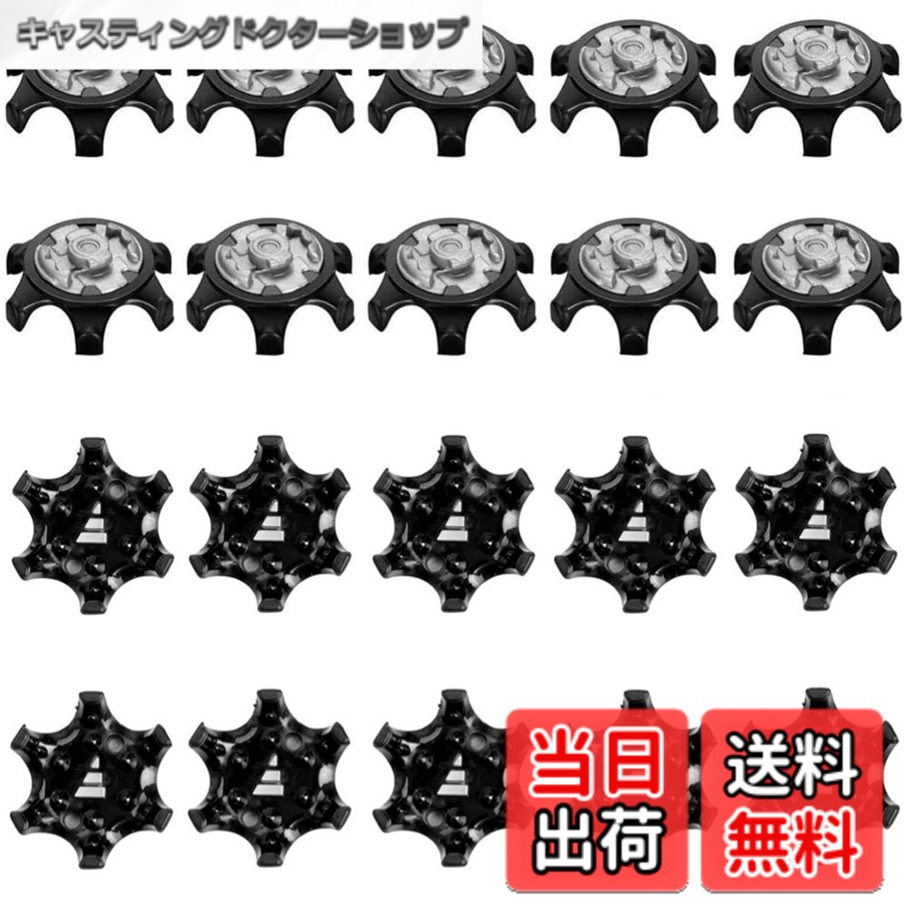 商品情報 商品の説明 主な仕様 【商品仕様】セット内容：ゴルフスパイク鋲*20個入れ、サイズ：2.7 x 1.2CM、材質：ゴム材、色:ブラック。【上質な材質】ゴム素材で、柔らかく、衝撃吸収性に優れています。通常のスパイクスタッドに比べ、耐摩耗性、耐久性に優れ、レンチ穴からの出し入れが容易です。【使いやすさ】取り外した場合は左に、取り付けた場合は回転できなくなるまで右に回します。つまり、完全に締められています。【大容量の20個セット】複数のシューズのメンテナンスを行いたい場合や、頻繁にメンテナンスを行いたい場合にも適した商品です。【芝を傷めず】交換用のソフトスパイクはゴルフ場の芝を傷めず、歩き心地もなめらかで多くの人に選ばれています。 # 【送料無料】lewaul ゴルフシューズ スパイク 20個入れ ソフトスパイク鋲 ゴルフシューズ用 ゴルフシューズ靴鋲 ゴルフクリート 固定 滑り止め ゴルフを楽しむ皆さん、シューズの滑りやすさに悩んでいませんか？特に雨の日や湿ったコースでは、足元が不安定になり、思い通りのプレーができないこともあります。そんな時、信頼できるゴルフシューズ用のスパイクがあれば、安心してプレーに集中できます。lewaulのゴルフシューズ用スパイク鋲は、特に優れた品質と使いやすさを兼ね備えています。 このスポーツ用品は、20個入りで、複数のシューズを持つ方や頻繁にメンテナンスを行いたい方にぴったりです。さらに、ソフトスパイクなので、芝を傷めない設計になっており、環境にも優しい選択肢となっています。これにより、コース内での操作性が向上し、ストレスなくスイングに集中できることでしょう。 このスパイクを使って、あなたのプレーを一層レベルアップさせてみませんか？ぜひ、お手元で試してみてください。あなたのゴルフライフが、さらに充実したものになることを願っています。 ## 商品の特長 lewaulのゴルフシューズ用スパイク鋲は、ゴルフプレーヤーの必需品です。こちらのスパイクは、特に以下の特長があります。 まず、大容量で提供される20個セットは、使い勝手を考慮した設計になっています。家に複数のゴルフシューズを持っている方には、大変便利です。足りなくなる心配をせずに、しっかりと補充できます。 次に、サイズは2.7 x 1.2CMで、その形状は靴にピッタリフィットします。スパイクをしっかりと固定することで、滑り止め効果を最大限に引き出します。また、取り外しも簡単で、左に回すことで外せ、右に回すことでしっかりと締めることができます。これにより、面倒なメンテナンスも瞬時に済ませられます。 さらに、ゴム素材を使用しており、柔軟性と衝撃吸収性に優れています。この材質は、耐摩耗性や耐久性も兼ね備えていますので、長期間使用してもその性能を保ちます。 最後に、他の商品と比較しても、特にゴルフコースの芝を傷めない設計がされているため、自然環境を大切にするプレーヤーにもおすすめです。これにより、プレー中の負担を軽減しながら、快適にゴルフに集中できることでしょう。 ## 使用手順と注意点 lewaulのゴルフシューズ用スパイク鋲は、使用も非常にシンプルです。しかし、初めて使用される方や、取扱いに不安のある方のために、具体的な手順を説明します。 まず、スパイクを取り付ける前に、シューズ底面の状態をチェックしましょう。古いスパイクが残っている場合は、しっかりと取り外してください。スパイクを取り付ける際は、まず右に回してしっかりと固定します。この状態で、外れないことを確認してからプレーに臨みましょう。 取り外す際は、スパイクを左に回すことで簡単に外れます。また、重量が軽いため、持ち運びにも便利です。特に、ばらつきがあるシューズを扱う方にとって、簡単に取り替えができる点は大きなメリットです。 一方で、使用する際には、過度に強く締めすぎたり、正しい方向で取り付けを行わなかったりすると、シューズやスパイク自体にダメージを与えてしまう可能性もあります。従って、取扱いには十分注意しましょう。 また、定期的にスパイクの状態を確認し、摩耗具合をチェックすることで、性能を持続させることも重要です。このように、正しい取扱いとメンテナンスにより、lewaulのゴルフシューズ用スパイク鋲は長くお使いいただけます。 ## 価格と購入のメリット lewaulのゴルフシューズ用スパイク鋲は、コストパフォーマンスに優れています。20個セットで提供されるため、必要な分だけをご自宅に備えておくことができます。 また、送料無料での提供も魅力のひとつです。他のサイトで購入すると送料が発生することも多いですが、この商品ではその心配は無用です。 さらに、購入することで得られるメリットはそれだけではありません。スパイクを交換することで、いつでも最適なコンディションでプレーができる環境を作れます。プレー前に新しいスパイクに交換すれば、安心感とともに、パフォーマンスを最大限に発揮することが可能です。 友人と一緒にプレーする機会が多い方にも、品質の高いスパイクは喜ばれることでしょう。自分だけでなく、仲間と共有できるツールとしても、大変重宝します。 この品質と価格が両立する商品を手に入れることができるのは、この機会だけです。ぜひ、あなた自身のゴルフシューズをアップデートし、快適なプレー時間をお楽しみください。 ## まとめ - lewaulのゴルフシューズ用スパイク鋲は、20個入りで大容量。 - 鮮明なゴム素材を使用しており、衝撃吸収性に優れている。 - 芝を傷めず、コース内でも安心してプレーできる。 - 取り扱いが簡単で、取り替え作業もスムーズ。 - 送料無料で、コストパフォーマンスも抜群。 - 自分だけでなく、友人とのプレーにも最適な商品。 - あなたのゴルフライフをより快適にする選択肢。