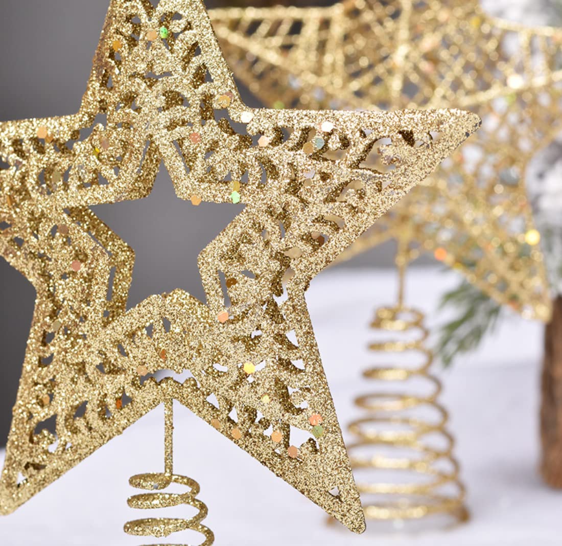 キャスティングドクターショップの【送料無料】DUOLEIMI ツリートップスター クリスマス トップスター 15cm クリスマスツリー 星 クリスマス飾り デコレーション スター ゴールド 色：B、サイズ：15x19cm｜アングル3
