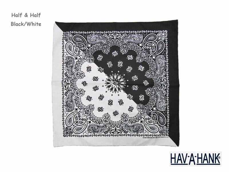 ͥݥбHAV A HANKۥϥХϥ Half & Half BandanaϡաϡաХ White/Black