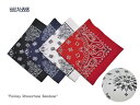 ＜ネコポス対応＞【HAV A HANK】ハバハンク PAISLEY Rhinestone Bandana ペイズリーラインストーン・バンダナ