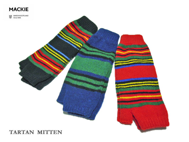 <ネコポス対応>【Robert MACKIE】ロバート・マッキー Tartan Mittenタータン柄ミトン手袋