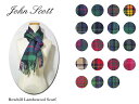 ジョンスコット マフラー 【John Scott】ジョン・スコット Bowhill Lambswool Scarf タータンチェック・ウール・マフラー